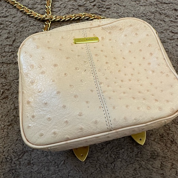 Rebecca Minkoff Ostrich Crossbody Bag Pink Peach $500 - Picture 8 of 9